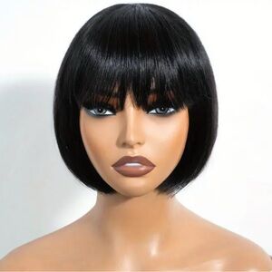 Sleek Black Bob Wig